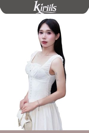 Váy hai dây nhún bèo